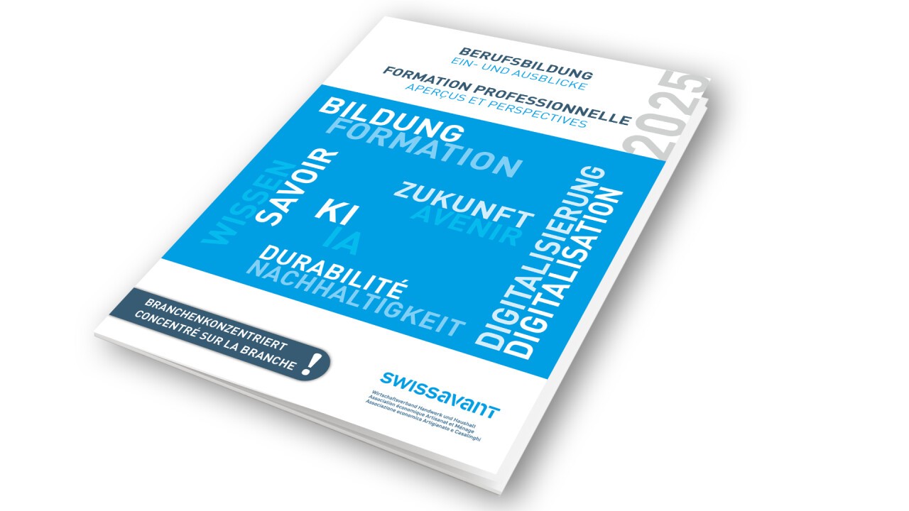 Der Sonderdruck BERUFSBILDUNG 2025 EIN- UND AUSBLICKE mit dem Titel «branchenkonzentriert».